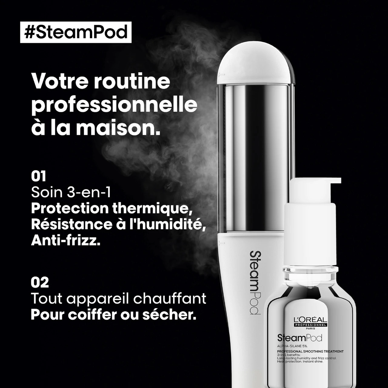 Soin Lissant 3-en-1 Steampod L'Oréal Professionnel 50ml Soin Lissant 3-en-1 Steampod L'Oréal Professionnel 50ml -Capillaires Produits Boutique 3474637153434 1 89201.1694098779