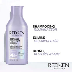 Shampoing Blondage High Bright Redken 300ml -Capillaires Produits Boutique high bright shp 1 12856.1694764482