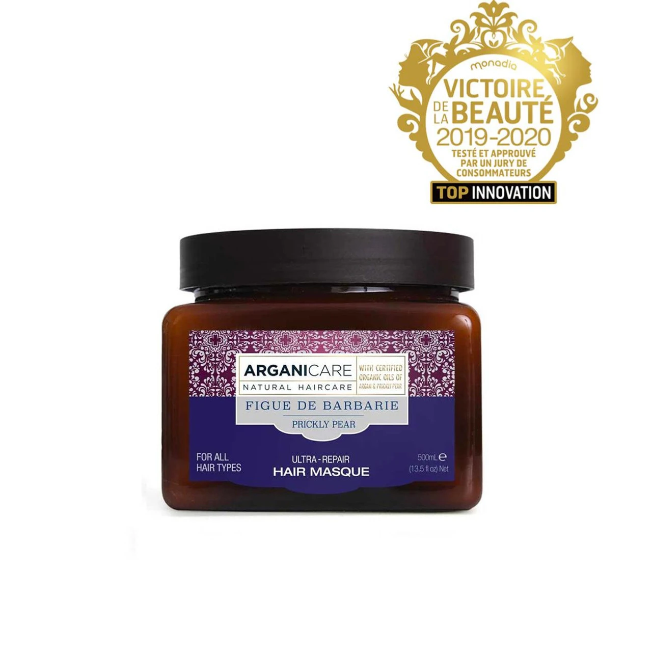 Masque Prickly Pear Figue De Barbarie Arganicare 500ml Masque Prickly Pear Figue De Barbarie Arganicare 500ml -Capillaires Produits Boutique masque vdb zoom 35788.1684846917