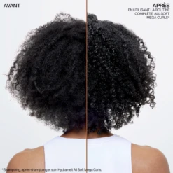 Shampooing All Soft Mega Curls Redken 300ml 4 Shampooing All Soft Mega Curls Redken 300ml -Capillaires Produits Boutique rdk7 avant apre s 29482.1684847316