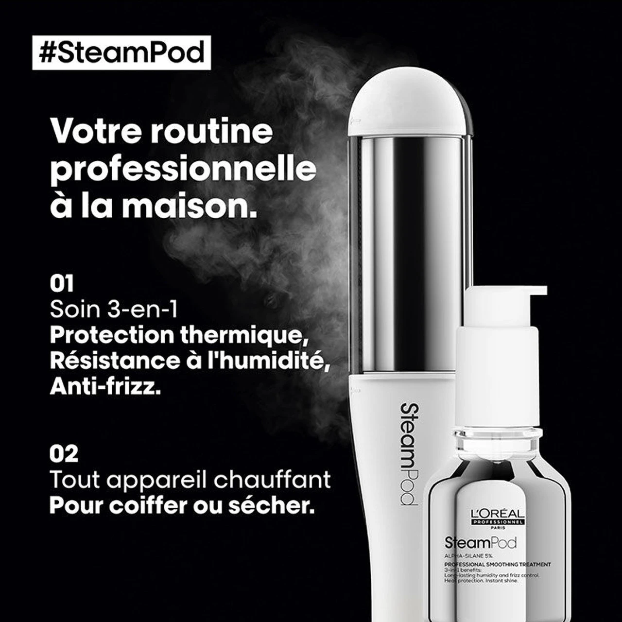 Pack Steampod 4 + Soin Lissant 3 en 1 50 ml Pack Steampod 4 + Soin Lissant 3 En 1 50 Ml -Capillaires Produits Boutique steampod 4 serum lissant 24716.1694510551